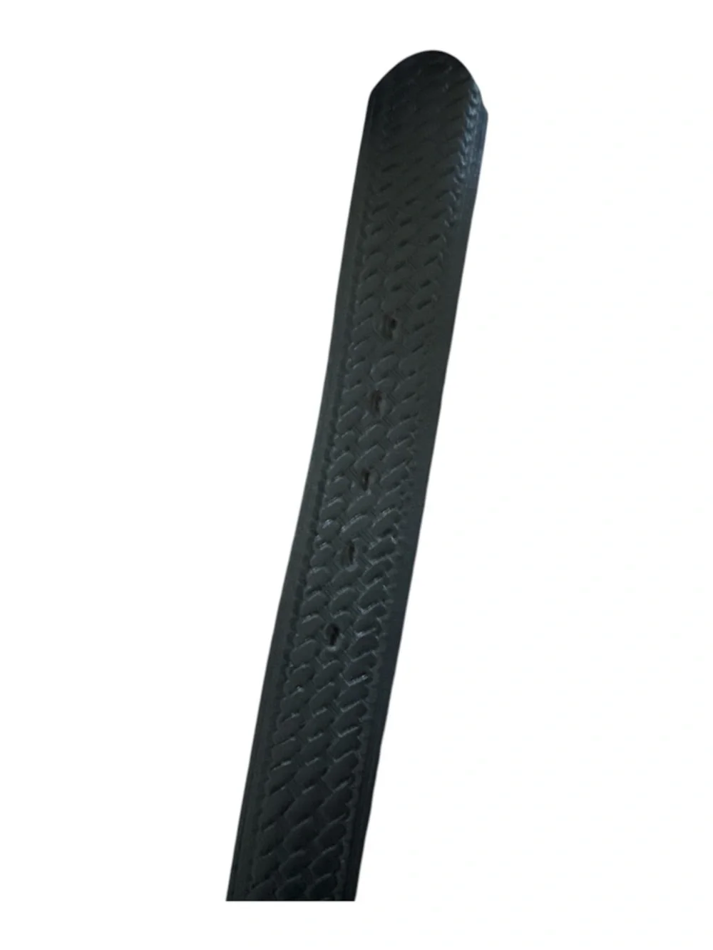Mens‎ Black Leather Basketweave Belt Sz 50 Removable Buckle USA Made Western